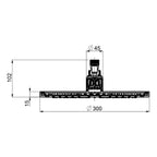 ALVA Varia Kopfbrause Ø 30x1.5cm rund. mit LED. Chrom