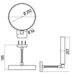 ALVA Varia Kosmetikspiegel 3/7-fach unbeleuchtet Ø 20,2cm Flexarm