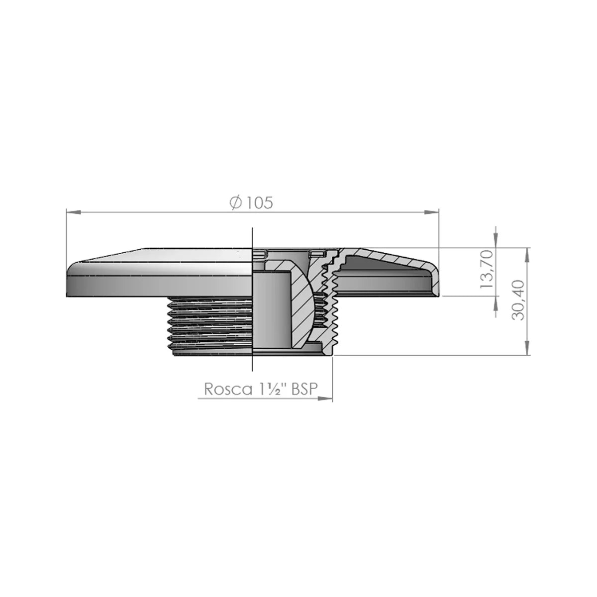 Astral Pool Einlaufdüse KS Blende 105 mm mit Düsenkugel