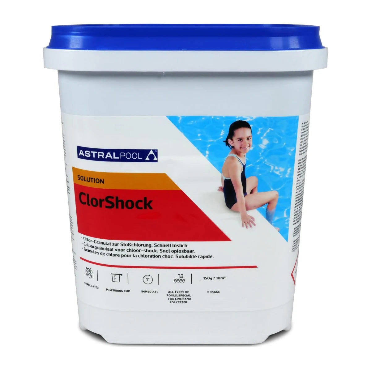 Astral Pool Rapid Chlor Plus KS-Eimer 5kg Chlorgranulat schnelllöslich