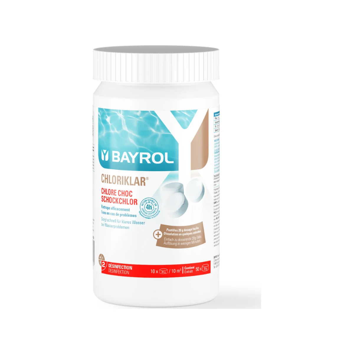 Bayrol Chloriklar Tabletten 1kg zur Stoßdesinfektion schnelllöslich