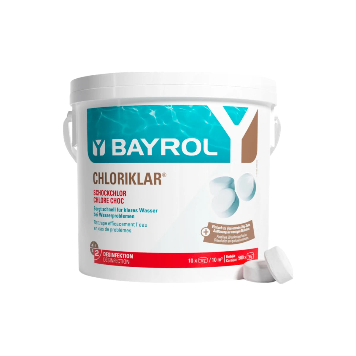 Bayrol Chloriklar Tabletten 3kg zur Stoßdesinfektion schnelllöslich