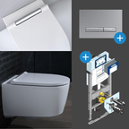 Komplett Set Geberit One Wand-WC TurboFlush mit Huter Montagemodul