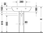 Duravit D-Code Waschtisch wandhängend