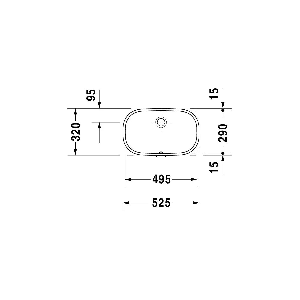 Duravit D-Code Einbau Waschtisch von unten