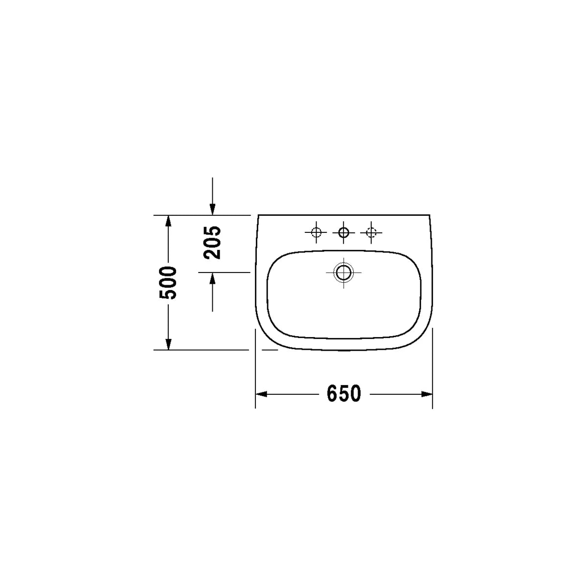 Duravit D-Code Waschtisch wandhängend
