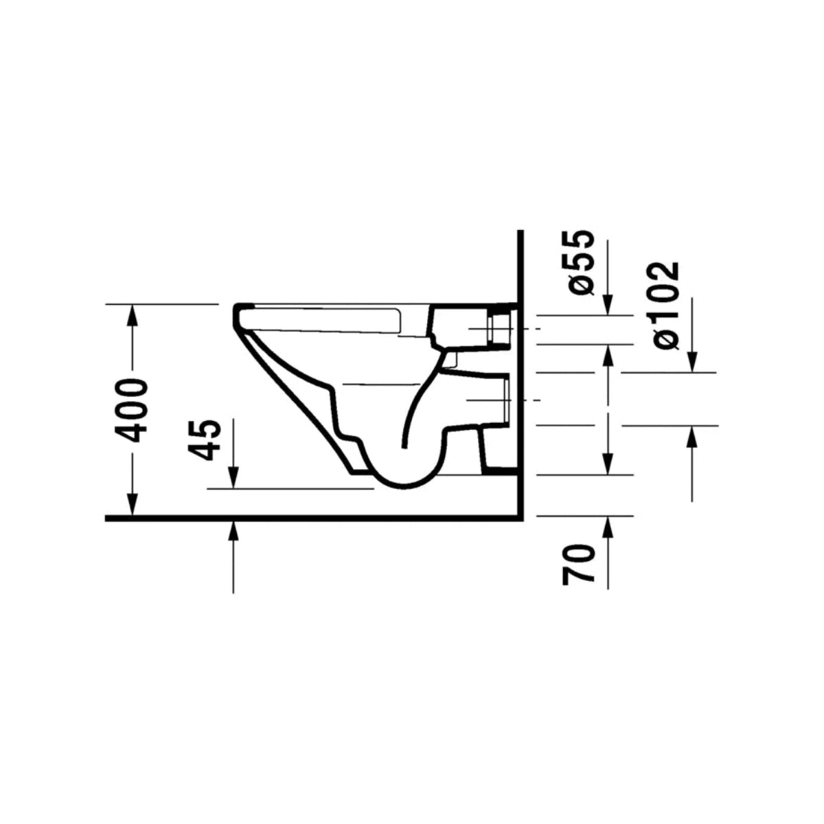 Duravit DuraStyle Wand-WC Tiefspüler spülrandlos mit Deckel