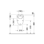Duravit Fizz Urinal Wasserzulauf von hinten für Deckel