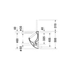 Duravit Fizz Urinal Wasserzulauf von hinten für Deckel