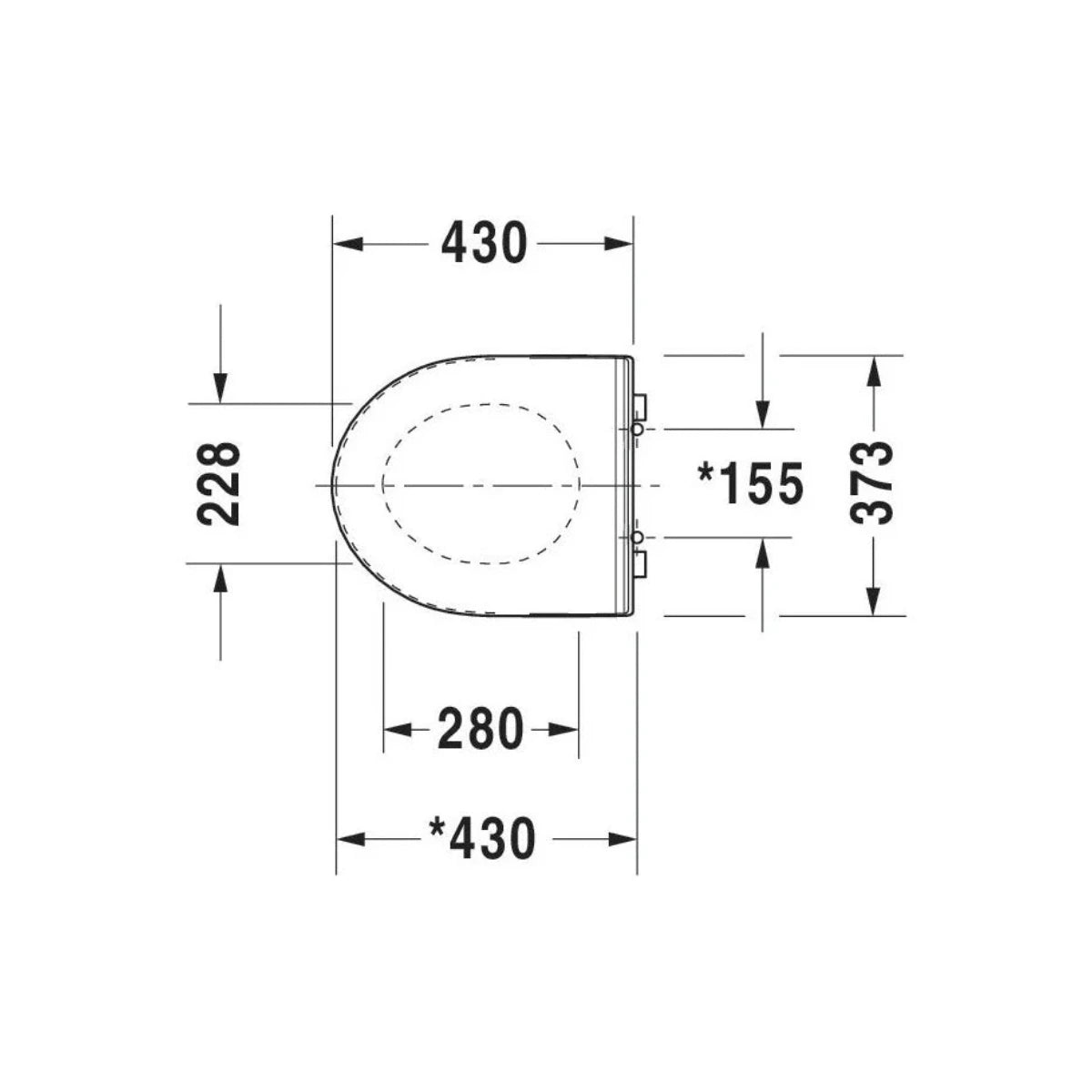 Duravit false.1 WC-Sitz & Deckel ohne Absenkautomatik