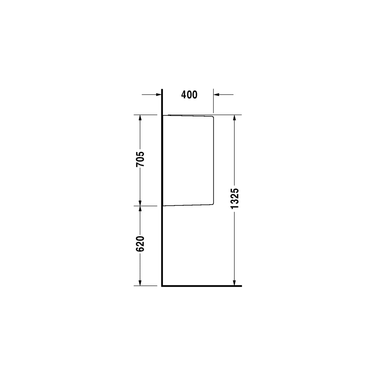 Duravit Starck 3 Urinal-Trennwand und Sichtschutz aus Keramik