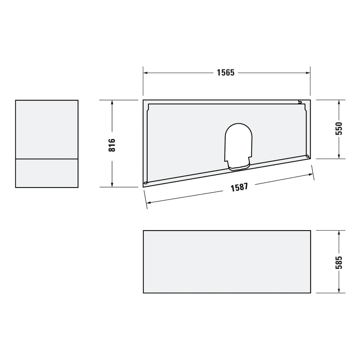 Duravit Wannenträger für Eck-Badewanne false.1