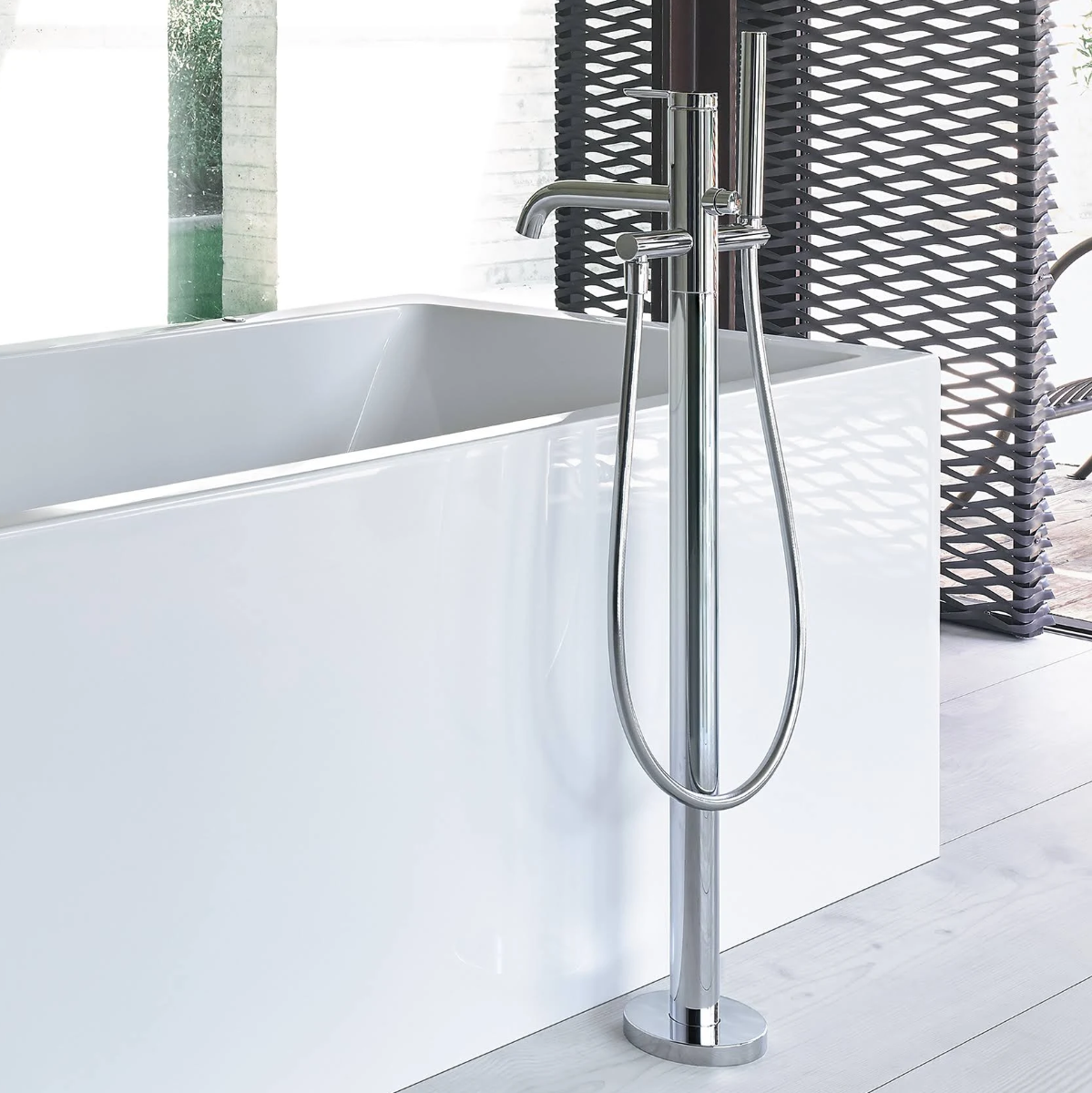 Duravit C.1 freistehende Einhebel-Badewannenarmatur