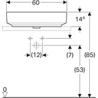 Geberit VariForm Waschtischschale unterbaufähig