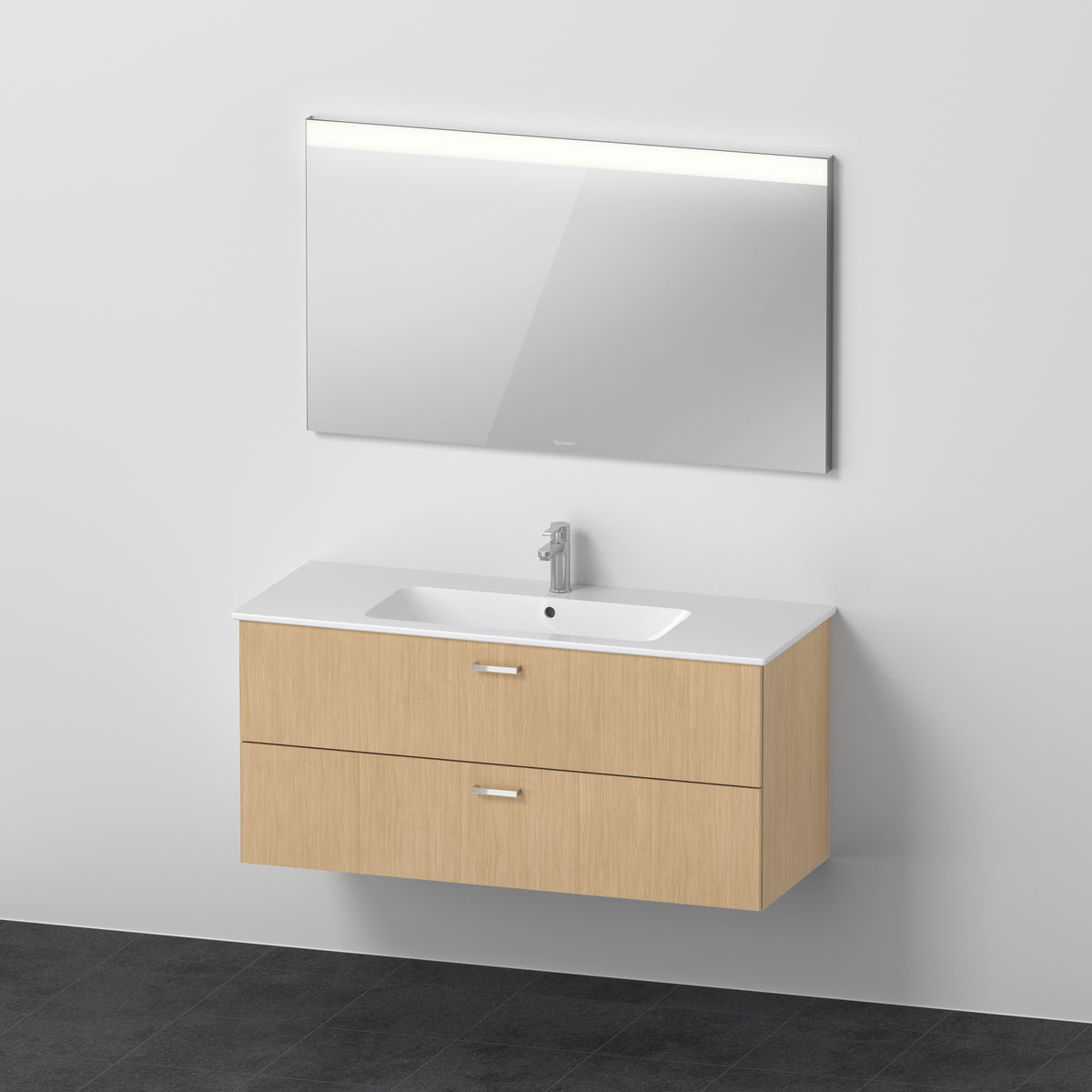 Duravit XBase Waschtisch und Unterbau mit Spiegel