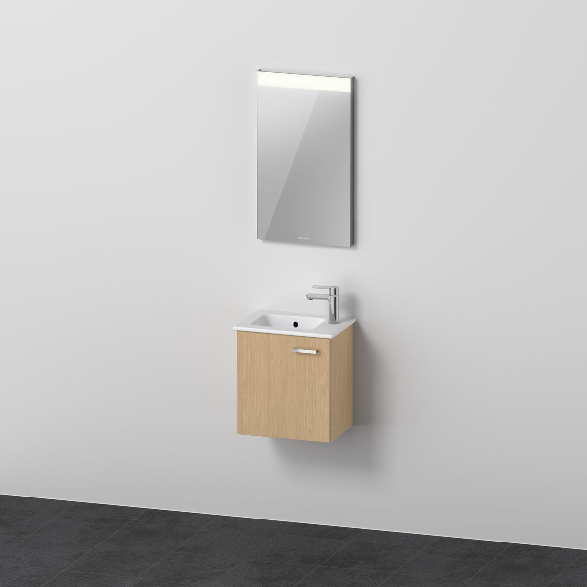 Duravit XBase Waschtisch und Unterbau mit Spiegel