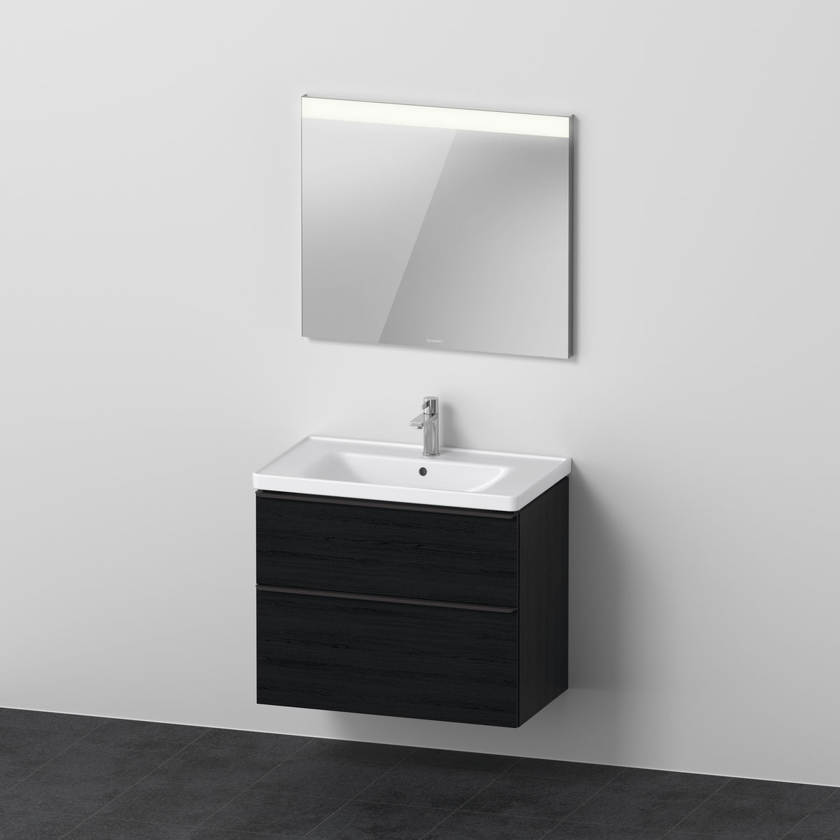 Duravit D-Neo Waschtisch mit Unterbau und LED-Spiegel