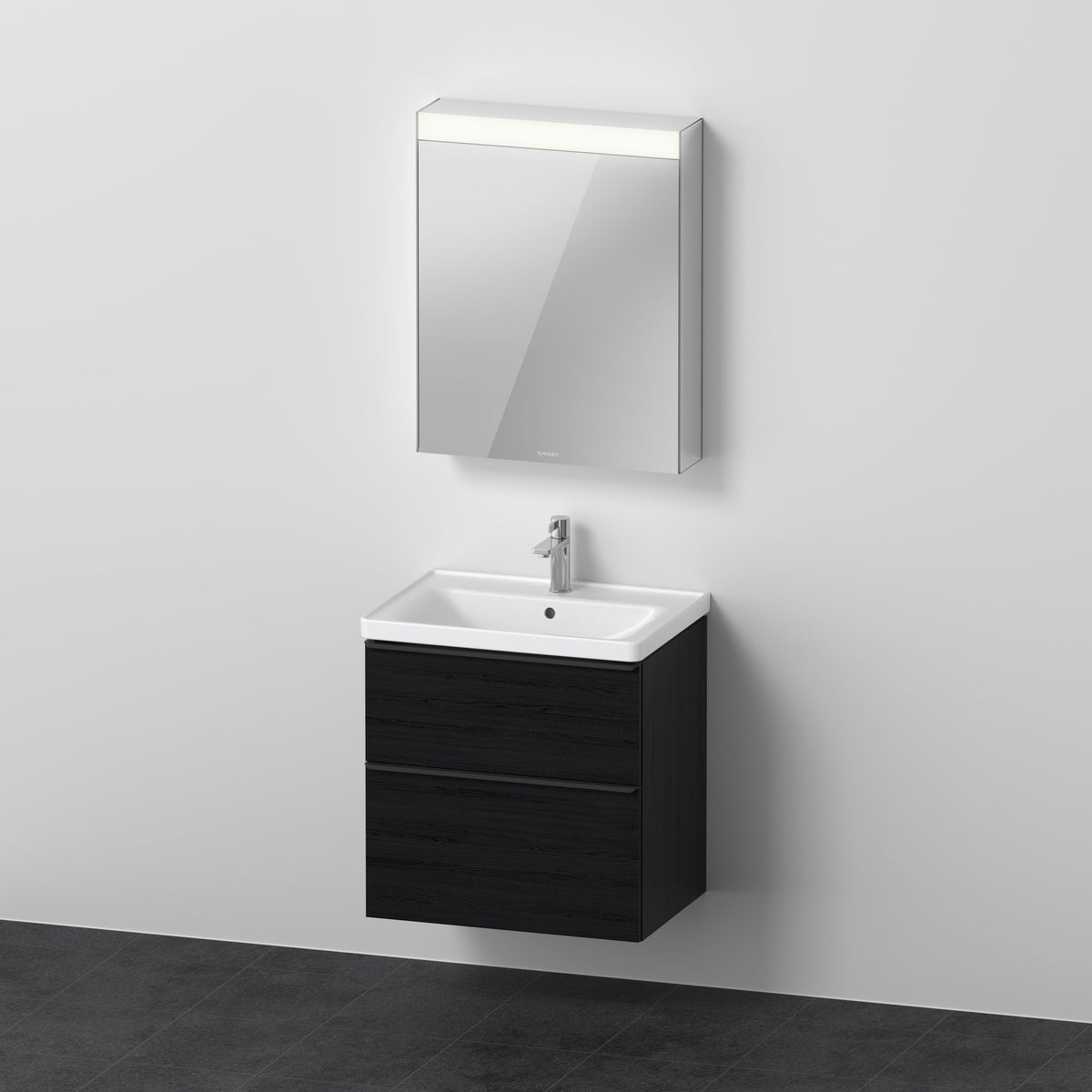 Duravit D-Neo Waschtisch mit Unterbau und LED-Spiegelschrank