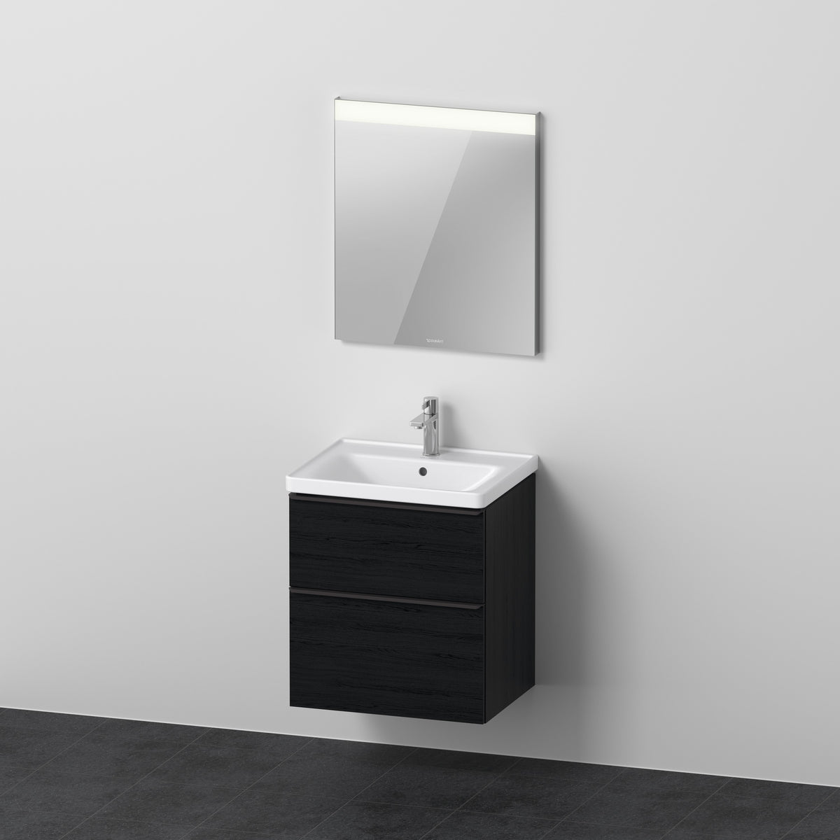 Duravit D-Neo Waschtisch mit Unterbau und LED-Spiegel