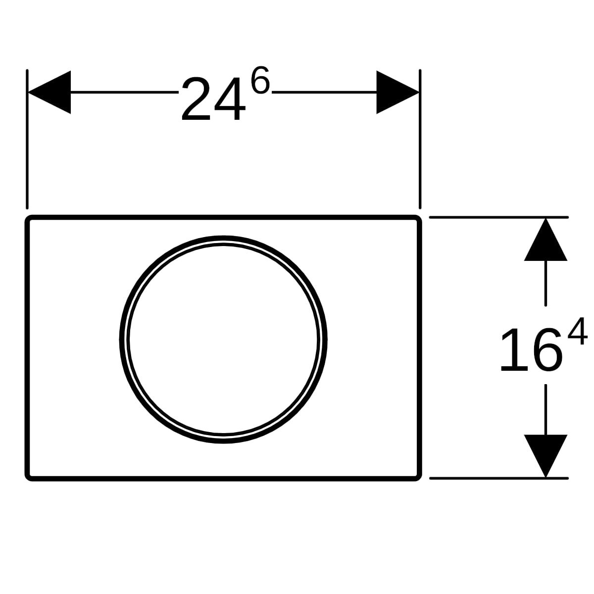 Geberit Betätigungsplatte SIGMA10 round für Spül-Stopp-Spülung