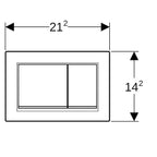 Geberit Betätigungsplatte OMEGA20 square für 2-Mengen Spülung