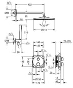 Grohe Grohtherm UP-Duschsystem mit Rapido SmartBox & Rainshower Mono 310