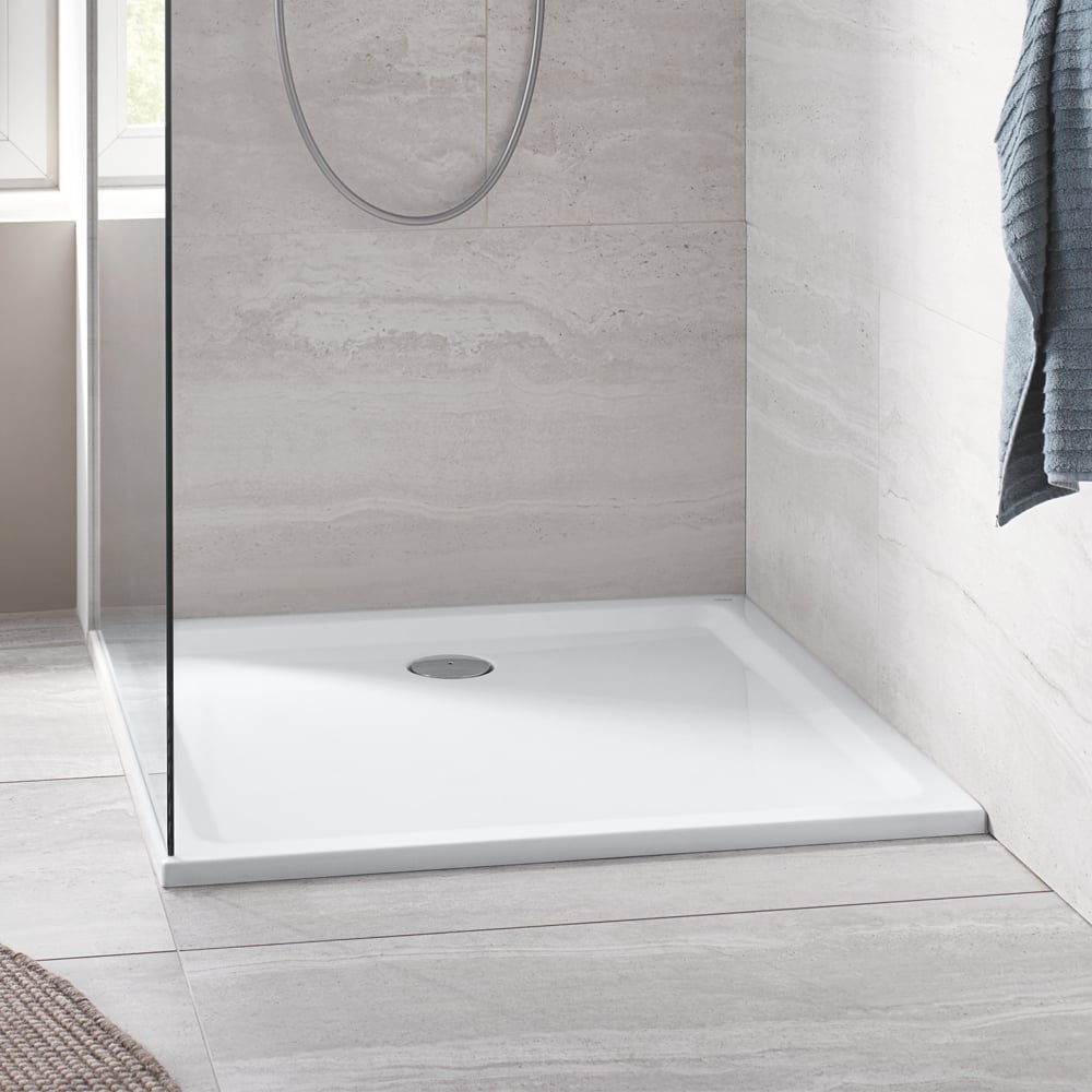 Grohe Universal Quadrat-Duschwanne aus Acryl flach