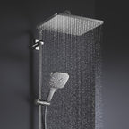 GROHE Duschsystem Rainshower SmartActive 310 26649, mit Thermostatbatterie, Wandmontage, Kopfbrause Cube, Handbrause Cube 26550000, chrom