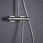 GROHE Duschsystem Rainshower SmartActive 310 26649, mit Thermostatbatterie, Wandmontage, Kopfbrause Cube, Handbrause Cube 26550000, chrom