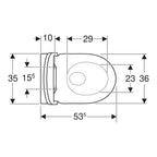 Geberit Acanto Wand-WC TurboFlush Tiefspüler spülrandlos mit Deckel