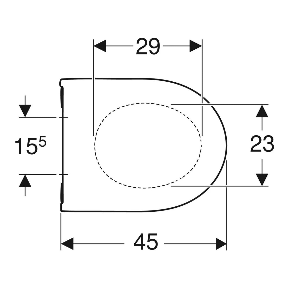 Geberit Acanto WC-Sitz & Deckel abnehmbar mit Absenkautomatik