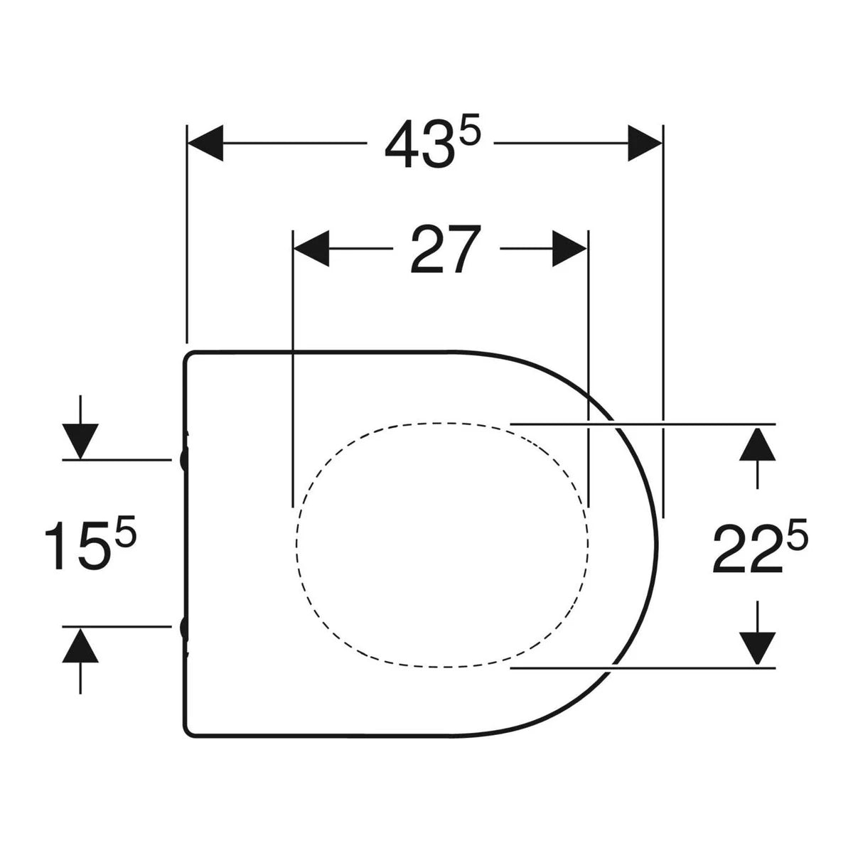Geberit Acanto WC-Sitz & Deckel abnehmbar mit Absenkautomatik