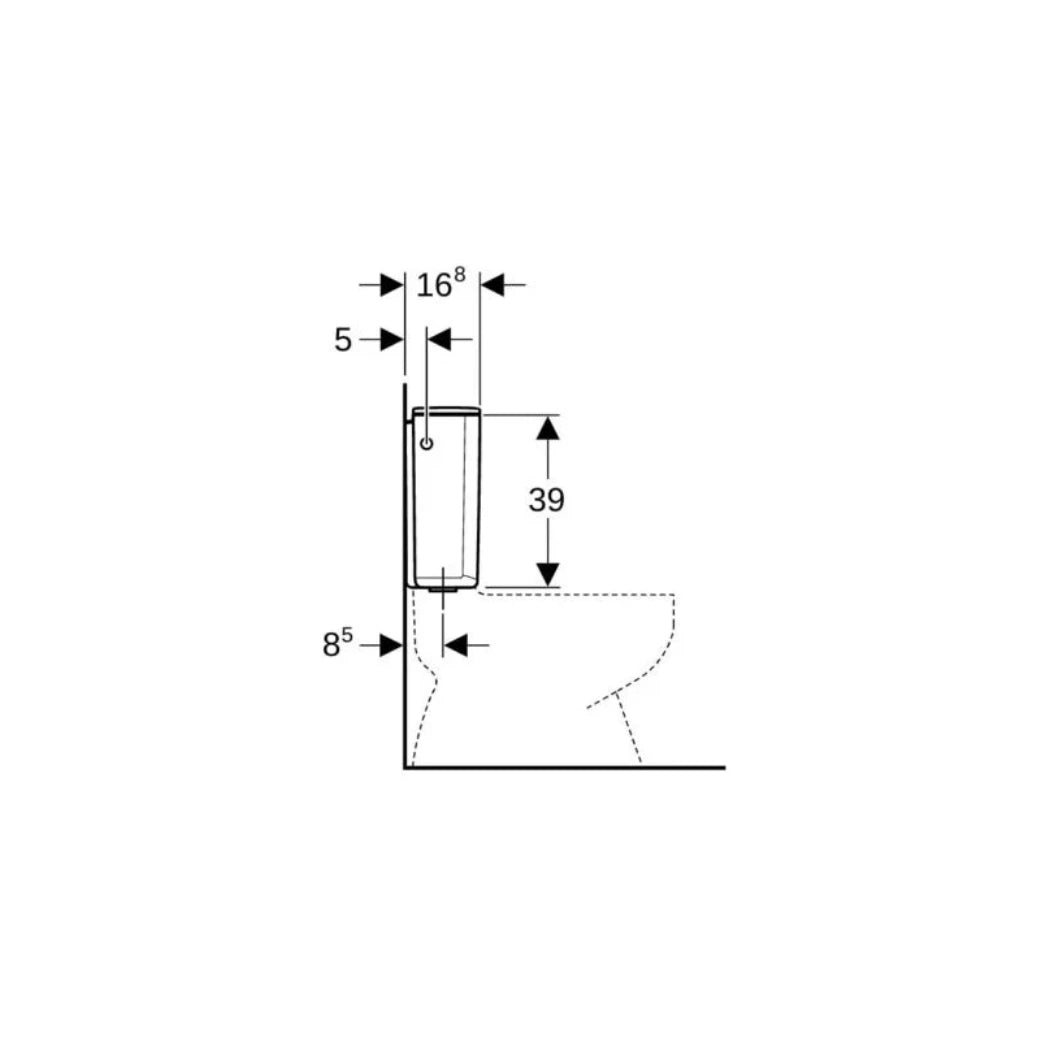 Geberit AP128 Aufputz-Spülkasten für 2-Mengen-Spülung
