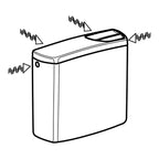 Geberit AP140 Aufputz-Spülkasten für 2-Mengen Spülung 3 Anschlüsse