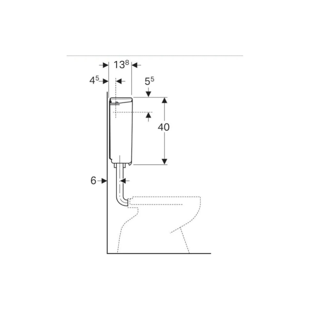 Geberit AP140 Aufputz-Spülkasten für 2-Mengen Spülung