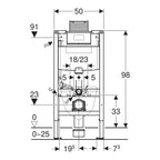 Geberit Duofix Montagemodul Omega98 für Wand- und Dusch-WC