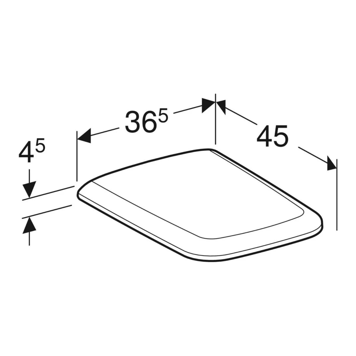 Geberit iCon Square WC-Sitz & Deckel abnehmbar mit Abenskautomatik