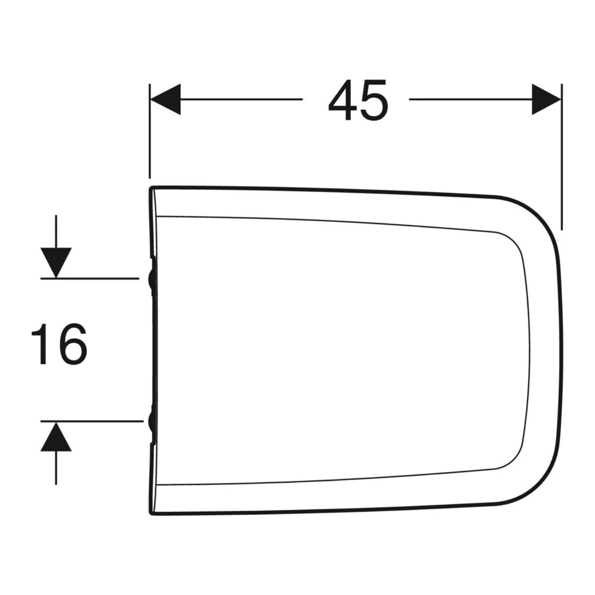 Geberit iCon Square WC-Sitz & Deckel abnehmbar mit Abenskautomatik