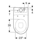 Geberit iCon Stand-WC Tiefspüler ohne Spülrand