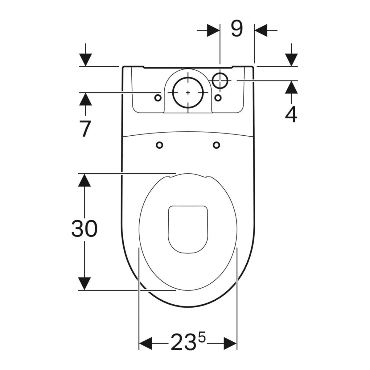 Geberit iCon Stand-WC Tiefspüler ohne Spülrand