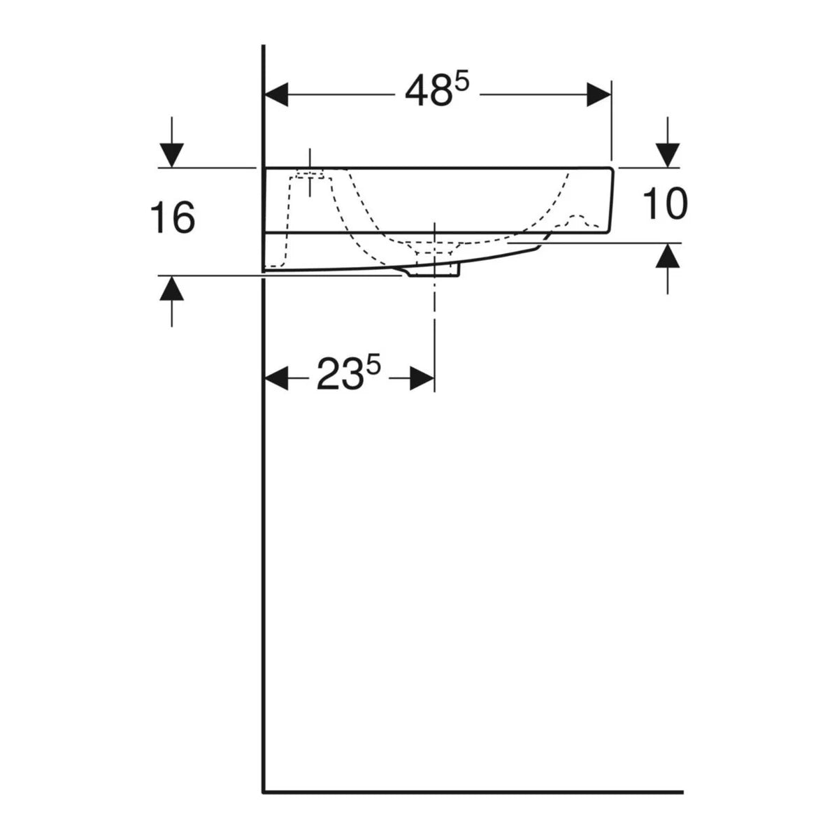 Geberit iCon Wand Waschtisch unterbaufähig