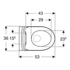 Geberit iCon Wand-WC Tiefspüler spülrandlos mit Deckel