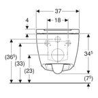 Geberit One Wand-WC TurboFlush Tiefspüler spülrandlos mit Deckel