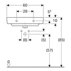 Geberit Renova Compact Wand Waschtisch unterbaufähig