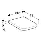 Geberit Renova Plan WC-Sitz & Deckel abnehmbar mit Absenkautomatik