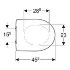 Geberit Renova WC-Sitz & Deckel abnehmbar ohne Absenkautomatik