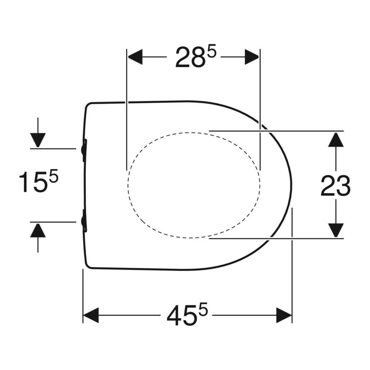 Geberit Renova WC-Sitz & Deckel abnehmbar ohne Absenkautomatik