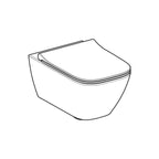 Geberit Smyle Square Wand-WC Tiefspüler rimfree mit Deckel