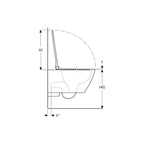 Geberit Smyle Square Wand-WC Tiefspüler rimfree mit Deckel