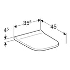 Geberit Smyle Square WC-Sitz & Deckel ohne Absenkautomatik